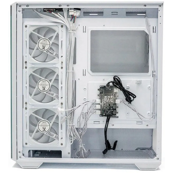  Корпус XASTRA Q600 6ARGB-C10-WH White (Q600-6FM12A-C10-WH) ATX/Aquarium/Screewless/6x120mm ARGB PWM FM fans/Argb+PWM HUB 10port 
