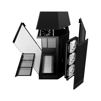  Корпус NZXT H9 Flow RGB (CM-H92FB-R1) без БП (2025), Midi-Tower, TG, 3x140mm + 1x120mm, 2xUSB-A 3.2 1xUSB-C E-ATX, ATX, mITX Black 