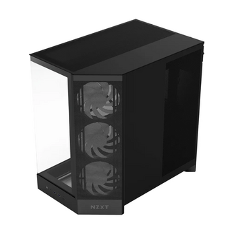  Корпус NZXT H9 Flow RGB (CM-H92FB-R1) без БП (2025), Midi-Tower, TG, 3x140mm + 1x120mm, 2xUSB-A 3.2 1xUSB-C E-ATX, ATX, mITX Black 