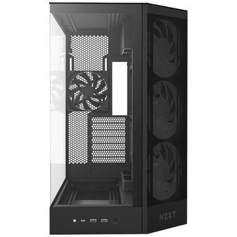  Корпус NZXT H9 Flow RGB (CM-H92FB-R1) без БП (2025), Midi-Tower, TG, 3x140mm + 1x120mm, 2xUSB-A 3.2 1xUSB-C E-ATX, ATX, mITX Black 