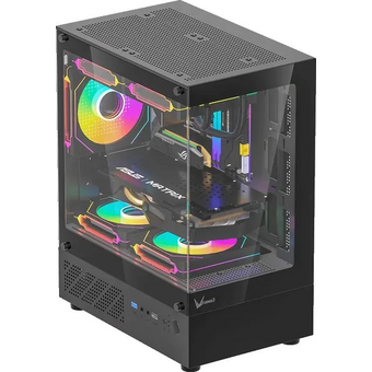  Корпус Formula Crystal Z1CM Plus FR черный без БП mATX 2x120mm 1xUSB3.0 audio bott PSU 