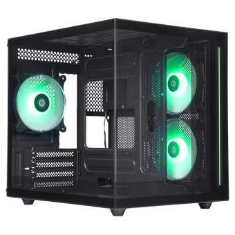 Корпус DEFENDER NovaCube 25103 черный,mATX,3fan,switchM/BSynс 