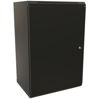  Шкаф коммутационный WRline WR-TW-1866-SR-RAL9004 настенный 18U 600x600мм черный 