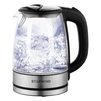  Чайник Starwind SKG5210 черный/серебристый 