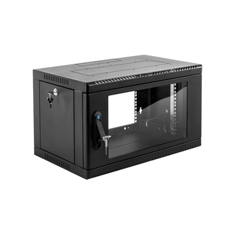  Шкаф коммутационный ЦМО ШРН-6.500-9005 настенный 6U 600x500мм черный 