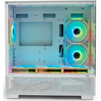  Корпус XASTRA Q500M 6ARGB-C10-UC White (Q500M-6FM12A-C10-UC-WH) mATX/Aquarium/Screewless/ 6x120mm ARGB PWM FM fans/Argb+PWM HUB 10port/ Type-C 