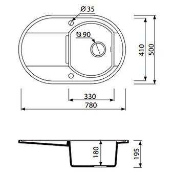  Кухонная мойка Marmorin Otago 505 113 003 Gray 