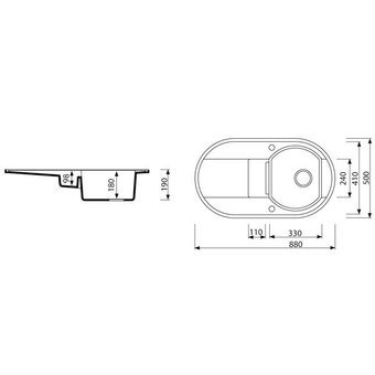  Кухонная мойка Marmorin Otago 505 513 006 White 