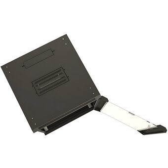  Шкаф коммутационный Hyperline (TWB-1266-GP-RAL9004) настенный 12U 600x600мм черный 
