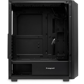  Корпус HSPD M730 (M730-TGBK), без БП, Mesh Mid Tower, Black, TG, 0.4 SPCC, no fans, E-ATX, ATX, mITX, 155/280/175-200mm, 2x2.5", 7xPCI, 1 
