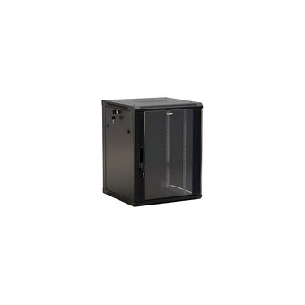  Шкаф коммутационный Hyperline (TWB-0666-GP-RAL9004) настенный 6U 600x600мм черный 