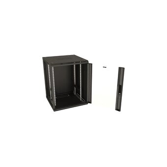  Шкаф коммутационный Hyperline (TWB-0666-GP-RAL9004) настенный 6U 600x600мм черный 