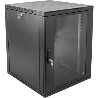 Шкаф коммутационный ЦМО ШРН-12.650-9005 настенный 12U 600x658мм черный 