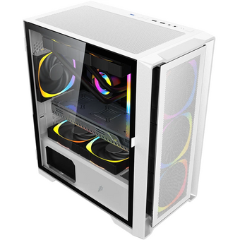  Корпус 1STPLAYER Trilobite T4 MESH ARGB White (T4-WH-4FS7-W) / mATX / 4x120mm ARGB fans 