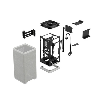  Корпус Fractal Design Mood (FD-C-MOD1N-01) без БП, Mini-Tower, 1x180mm, 2xUSB-A 3.0 + 1xUSB 3.2 Type-C, SFX PSU Support, mITX Light Gray 
