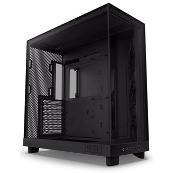  Корпус NZXT H6 Flow (CC-H61FB-01) без БП Midi-Tower, TG, 3x120mm, 2xUSB-A 3.2 + 1xUSB-C ATX, mITX Black 