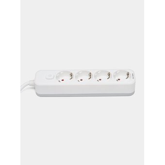  Сетевой фильтр Deli ET435 3м (4 розетки) белый 