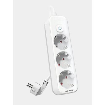  Сетевой фильтр Deli ET432 3м (3 розетки) белый 