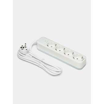  Сетевой фильтр Deli ET434 1.8м (4 розетки) белый 