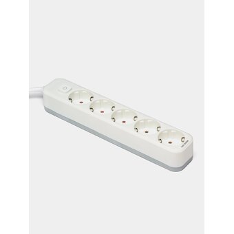  Сетевой фильтр Deli ET437 1.8м (5 розеток) белый 