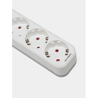  Сетевой фильтр Deli ET438 3м (5 розеток) белый 