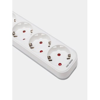  Сетевой фильтр Deli ET435 3м (4 розетки) белый 