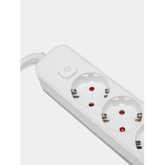  Сетевой фильтр Deli ET435 3м (4 розетки) белый 