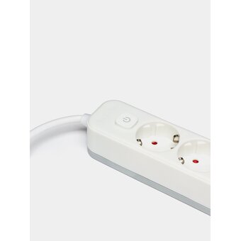  Сетевой фильтр Deli ET437 1.8м (5 розеток) белый 