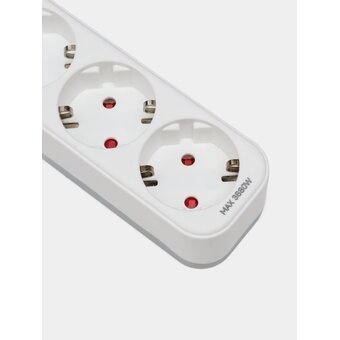  Сетевой фильтр Deli ET432 3м (3 розетки) белый 