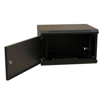  Шкаф коммутационный WRline WR-TW-0966-SR-RAL9004 настенный 9U 600x600мм черный 