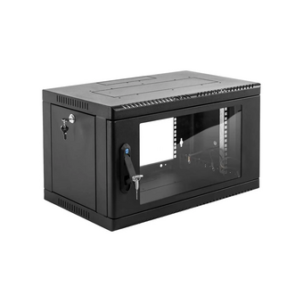 Шкаф коммутационный ЦМО ШРН-6.350-9005 настенный 6U 600x350мм черный   Шкаф коммутационный ЦМО ШРН-6.350-9005 настенный 6U 600x350мм черный