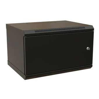  Шкаф коммутационный WRline WR-TW-0966-SR-RAL9004 настенный 9U 600x600мм черный 