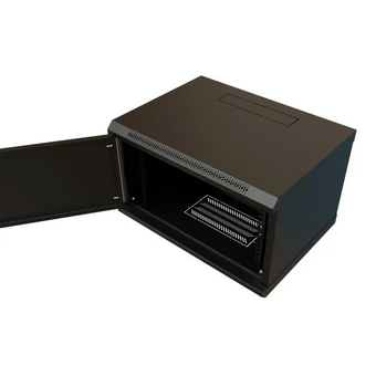  Шкаф коммутационный WRline WR-TW-0966-SR-RAL9004 настенный 9U 600x600мм черный 
