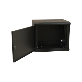  Шкаф коммутационный WRline WR-TW-1266-SR-RAL9004 настенный 12U 600x600мм черный 