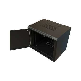  Шкаф коммутационный WRline WR-TW-1266-SR-RAL9004 настенный 12U 600x600мм черный 