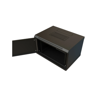  Шкаф коммутационный WRline WR-TW-0666-SR-RAL9004 настенный 6U 600x600мм черный 