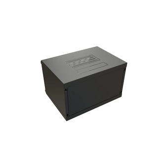  Шкаф коммутационный WRline WR-TW-0666-SR-RAL9004 настенный 6U 600x600мм черный 