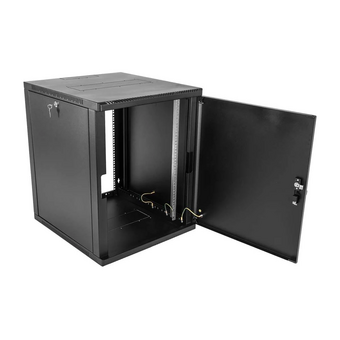  Шкаф коммутационный ЦМО ШРН-15.650.1-9005 настенный 15U 600x658мм черный 