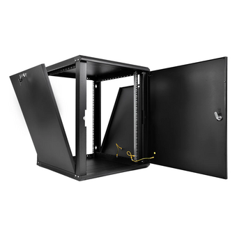  Шкаф коммутационный ЦМО ШРН-Эконом ШРН-Э-12.500.1-9005 настенный 12U 600x520мм черный 
