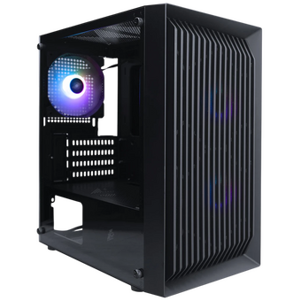  Корпус 1STPLAYER Black.SIR BS-2 ARGB Black (BS-2-BK-3F7) / mATX / 3x120mm ARGB fans 