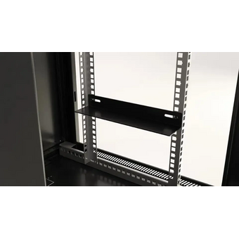  Шкаф коммутационный Hyperline (TWB-2766-GP-RAL9004) настенный 27U 600x600мм черный 