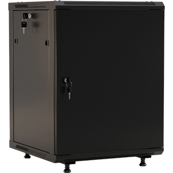  Шкаф коммутационный Hyperline (TWB-FC-1266-SR-RAL9004) настенный 12U 600x600мм 