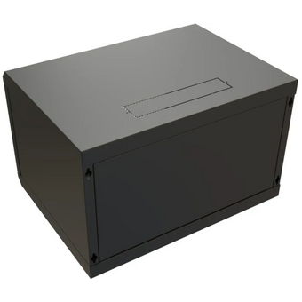  Шкаф коммутационный WRline WR-TW-0966-GP-RAL9004 настенный 9U 600x600мм черный 