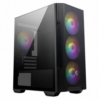  Корпус MSI Mag Forge M100R (306-7G20R41-HH9), Global, 1xUSB 3.0, 2xUSB 2.0, 4x120mm ARGB Fan, ESD ARGB¶Control Board 