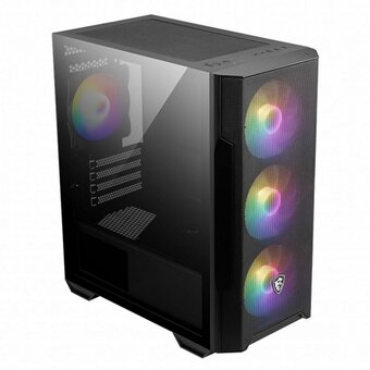  Корпус MSI Mag Forge M100R (306-7G20R41-HH9), Global, 1xUSB 3.0, 2xUSB 2.0, 4x120mm ARGB Fan, ESD ARGB¶Control Board 