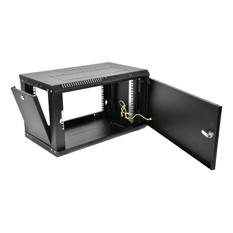  Шкаф коммутационный ЦМО ШРН-6.350.1-9005 настенный 6U 600x350мм черный 