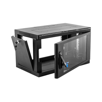 Шкаф коммутационный ЦМО ШРН-6.650-9005 настенный 6U 600x650мм черный   Шкаф коммутационный ЦМО ШРН-6.650-9005 настенный 6U 600x650мм черный