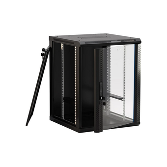  Шкаф коммутационный Hyperline (TWB-2266-GP-RAL9004) настенный 22U 600x600мм черный 