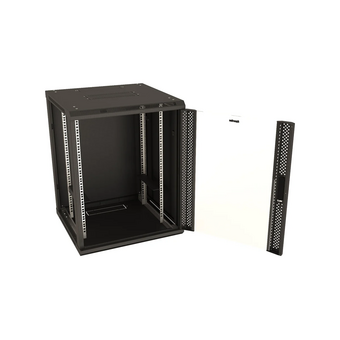  Шкаф коммутационный Hyperline (TWB-2266-GP-RAL9004) настенный 22U 600x600мм черный 