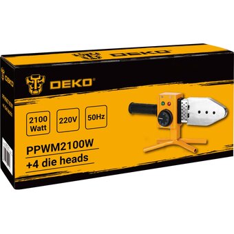  Сварочный аппарат для полипропиленовых труб DEKO PPWM 2100 W 063-4247 4 насадки 